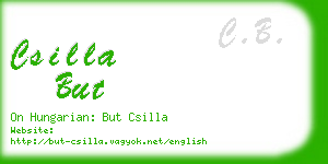 csilla but business card